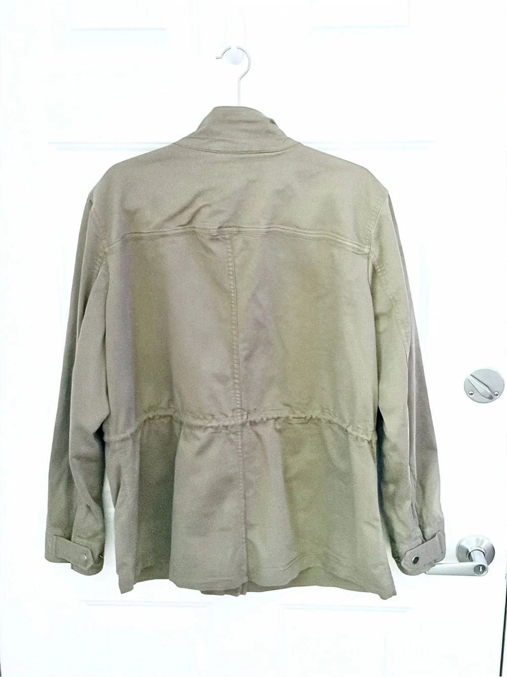 Style & Co. Olive Green Drawstring Utility Jacket NWOT. - Picture 3 of 8